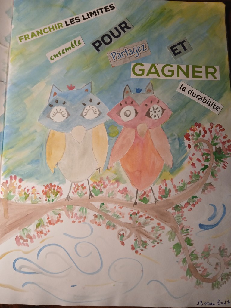 Aquarelle et collages